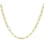 AUMIAU 14K Gold Plated Sterling Silver Layered Necklace 18 Inches Paperclip Herringbone Choker Necklace Evil Eye Coin Pendant for Women Girls