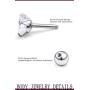 Jenxnjsjo Cartilage Earrings Stud Earrings Helix Conch Piercing Jewelry Cubic Zirconia Stud Earrings Screw Back Earrings for Women Cartilage Earring Stud Stud Earring Set Earrings With Screw Backs