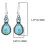 YoTreasure Larimar Blue Topaz Earrings Solid Sterling Silver Designer Jewelry