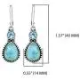 YoTreasure Larimar Blue Topaz Earrings Solid Sterling Silver Designer Jewelry YoTreasure Larimar Blue Topaz Earrings Solid Sterling Silver Designer Jewelry