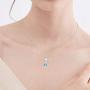 TRISHULA Mermaid Tail Necklace for Women,925 Sterling Silver Whale Tail Moonstone Pendant Cute Animal Jewelry Gift for Women Girl Mom Daughter