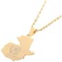 Stainless Steel Guatemala Map Pendant Necklace Gold Color Jewelry Map of Guatemala