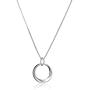 Sterling Silver Small Mobius Pendant Necklace 18''