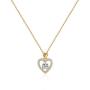 AOOVOO Necklaces for Women, Rose Gold Plated Brass Love Heart Cubic Zirconia Pendant Necklaces Jewelry Gift for Her