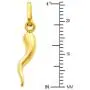 The World Jewelry Center 14k Yellow Gold Cornicello Italian Horn Pendant with 0.65mm Box Link Chain Necklace