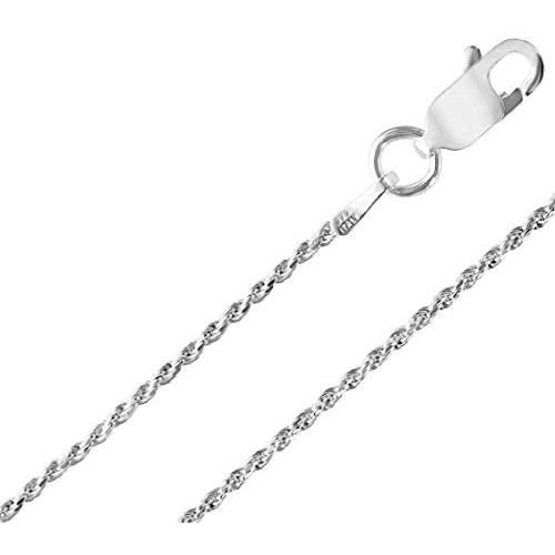 925 Sterling Silver chain Italian diamond cut Rope Chain 1.3 mm, 1.5 mm, 2 mm, 2.3mm, 2.5mm, 3mm For Women & Men 16-36 Inches New Solid 925 Italy Necklace - Lobster Claw Clasp With Extra Clasp