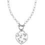 Necklace for Women 14K Gold Plated, Tiny 14K White Gold Cubic Zirconia Pendant Necklace Dainty Personalized Jewelry for Girls Gift