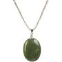 Art of Creation Natural Stone Oval Shape Orgone Green Aventurine Pendant | Reiki Energy Charged | EMF Protection | Healing Crystals Spiritual Jewelry For Unisex