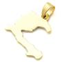 Xusamss Fashion 18K Gold Plated Alloy Haitian Map Pendant Charm Necklace