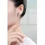 Genuine Sterling Silver Birthstone Stud Earrings 8mm 2 Carat Created Diamond or Gemstone Hypoallergenic Nickel Free Jewelry Birthday Women Girls Men Gifts