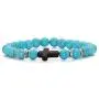 Xusamss Fashion Religious Cross Bracelet Agate Turquoise Beads Stretchable Bracelet,7 1/2 Wrist Xusamss Fashion Religious Cross Bracelet Agate Turquoise Beads Stretchable Bracelet,7 1/2 Wrist