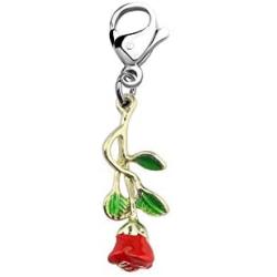 FUSTYLE Rose Pendant Necklace Infinity Love Charm Beauty and The Beast Rose Jewelry Gifts