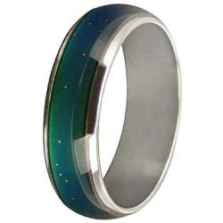 6mm Color Changing Ring Mood Emotion Temperature Index Copper Color Change Ring for Women Men