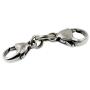 Authentic Trollbeads Sterling Silver 10103 Double Clasp, Silver