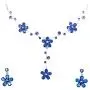 Faship Gorgeous CZ Crystal Floral Necklace Earrings Set Faship Gorgeous CZ Crystal Floral Necklace Earrings Set