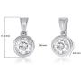 La Joya 1/6-1/3 Carat Total Weight (cttw) Certified Lab Grown Diamond Pendant Necklace - Bezel Set Yellow Gold Or White Rhodium Plated .925 Sterling Silver With Chain - GH Color And VS/SI Clarity