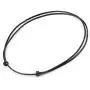 POTESSA Black Leather Cord Choker Necklace Double Knotted Adjustable Necklace Minimalist Jewelry for Women Men Unisex POTESSA Black Leather Cord Choker Necklace Double Knotted Adjustable Necklace Minimalist Jewelry for Women Men Unisex