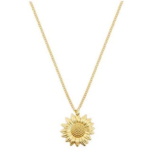 Sunflower Pendant Necklace Floral Jewelry Bridesmaid Gifts