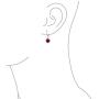 Basic 8MM Gemstone Round Bead Ball Drop Dangle Earrings For Women Teen Leverback Sterling Silver Birthstones More Colors