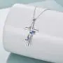 POPLYKE Butterfly Cross Necklace 925 Sterling Silver Cross Pendant Necklace for Women Girls Butterfly Jewelry Gifts POPLYKE Butterfly Cross Necklace 925 Sterling Silver Cross Pendant Necklace for Women Girls Butterfly Jewelry Gifts