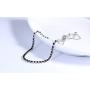 Platinum Plated White Cubic Zirconia Tennis Bracelet Simulated Sapphire Emerald Slider Bangle Bracelet for Women Girls
