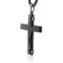 HZMAN Religion Cross Lords Prayer Stainless Steel Pendant Necklace Rolo Cable Wheat Chain