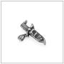 Heavstjer Punk Rock Stainless Steel Skull Pendant Knife Necklace
