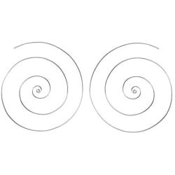 Marycrafts Sterling Silver Big Spiral Swirl Wire Boho Earrings