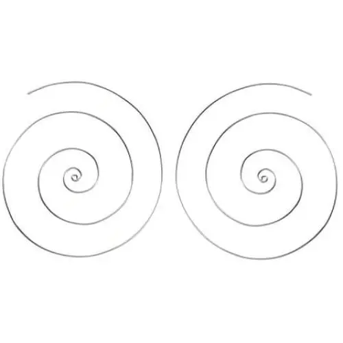 Marycrafts Sterling Silver Big Spiral Swirl Wire Boho Earrings Marycrafts Sterling Silver Big Spiral Swirl Wire Boho Earrings