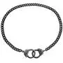 Biker Jewelry Working Lock Partners in Crime Black Handcuff Statement Necklace for Men for Women Black Or Silver Tone Stainless Steel Biker Jewelry Working Lock Partners in Crime Black Handcuff Statement Necklace for Men for Women Black Or Silver Tone Stainless Steel