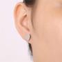 TGNEL Hypoallergenic Titanium Stud Earrings for Women Girls, Dainty Simple Heart Earring with Black Red Enamel