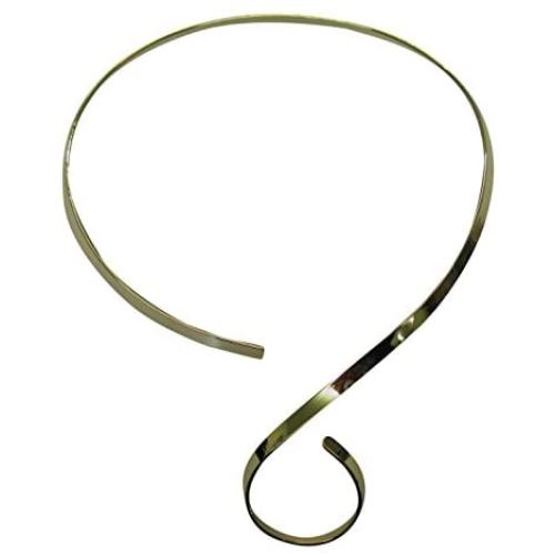 Chic Unique Jewelry Shiny Gold S Hook Swirl 5mm Neckwire Choker Collar Necklace Wire (Cs4)