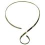 Chic Unique Jewelry Shiny Gold S Hook Swirl 5mm Neckwire Choker Collar Necklace Wire (Cs4)