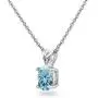 Sterling Silver 8x6mm Oval-Cut Solitaire Pendant Necklace Made with Swarovski Crystals Sterling Silver 8x6mm Oval-Cut Solitaire Pendant Necklace Made with Swarovski Crystals
