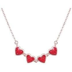 Sterling Silver Heart Shaped and Four Leaf Clover Convertible Pendant Necklace Crystals Jewelry for Women Girls