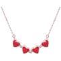 Sterling Silver Heart Shaped and Four Leaf Clover Convertible Pendant Necklace Crystals Jewelry for Women Girls