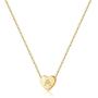 M MOOHAM Initial Heart Necklace for Girls Women, Dainty Cubic Zirconia Initial Heart Pendant Necklace for Women Girls Jewelry Gifts