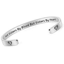SAM & LORI Bracelet Bangle Cuff for Women Inspirational Personalized Jewelry Mantra Quote Engraved Motivational Birthday Friend Encouragement Present for Her Teen Girls Men with Secret Message