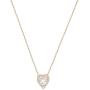 Swarovski Jewelry Rose-Gold Tone White Sparkling Dance Heart Necklace