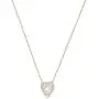 Swarovski Jewelry Rose-Gold Tone White Sparkling Dance Heart Necklace
