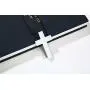 VNOX Stainless Steel Simple Cross Pendant Necklace Polished for Men Jesus Christ Lord Prayer,Nylon Rope 24''-25.6''