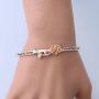 Best Friend Bracelet Sister Gift Always My Sister Forever My Friend Cuff Bracelet with Rose Flower Gift for Sisters Friendship Jewelry