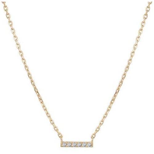 PAVOI 14K Gold Plated Bar and Delta Pendant | Layered Necklaces | Gold Necklaces for Women | 18'' Length with a 2'' Extension