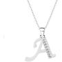 YALIMIAN 14K White Gold Plated Cubic Zirconia Initial Necklace Letter Necklaces Alphabet Necklace for Women Girls Christams Gifts