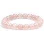 TOMAY 2021 New Natural Stone Semi Precious 0.3inch Valentines Day Gift Gorgeous Pink Healing Crystal Bracelet for Women Healing Stretch Beaded Adjustable Macrame Cure Yoga Girls