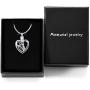 Heart Memorial Necklace Cremation Jewelry for Pet/Human Ashes Cremation Necklace