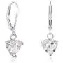 Buyless Fashion Girls And Women Heart Stone Dangle Earrings Silver Jewelry Buyless Fashion Girls And Women Heart Stone Dangle Earrings Silver Jewelry