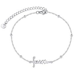 ROMANTIC WORK Faith Cross Bracelet for Women Sterling Silver Christian Bracelets Faith Jewelry Gifts for Women Girlfriend Mother