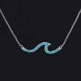 CiNily Opal Pendant Necklace for Women Girls 14K Gold Plated Turtle/Starfish/Dolphin Sea Animal Pendant Opal Jewelry Ocean Necklace