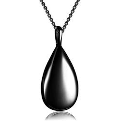 MJartoria Teardrop Necklace Stainless Steel Keep Memorial Cremation Jewelry for Loved One Urn Necklaces for Ashes